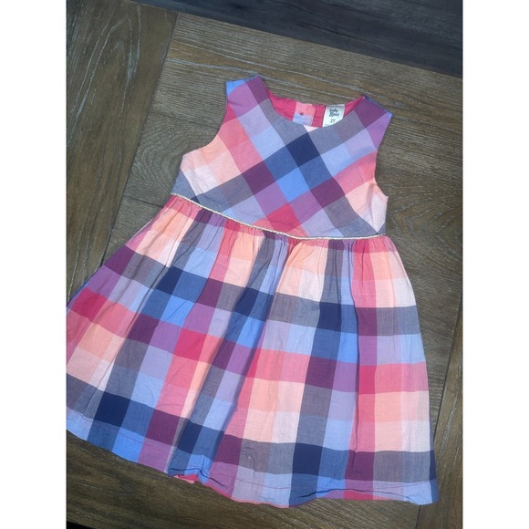baby B'gosh Baby Girls‎ 100% Cotton Sleeveless Plaid Dress Multi 2T - Picture 3 of 12